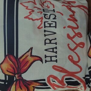 Orange Bow Canvas Pillow Cases, Fall, Autumn, Thanksgiving